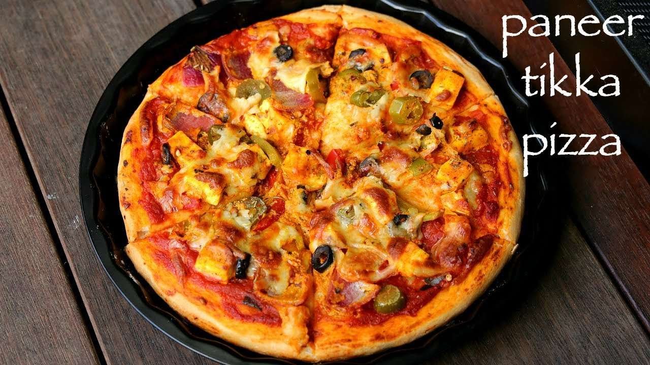 paneer pizza recipe | paneer tikka pizza | homemade pizza with paneer