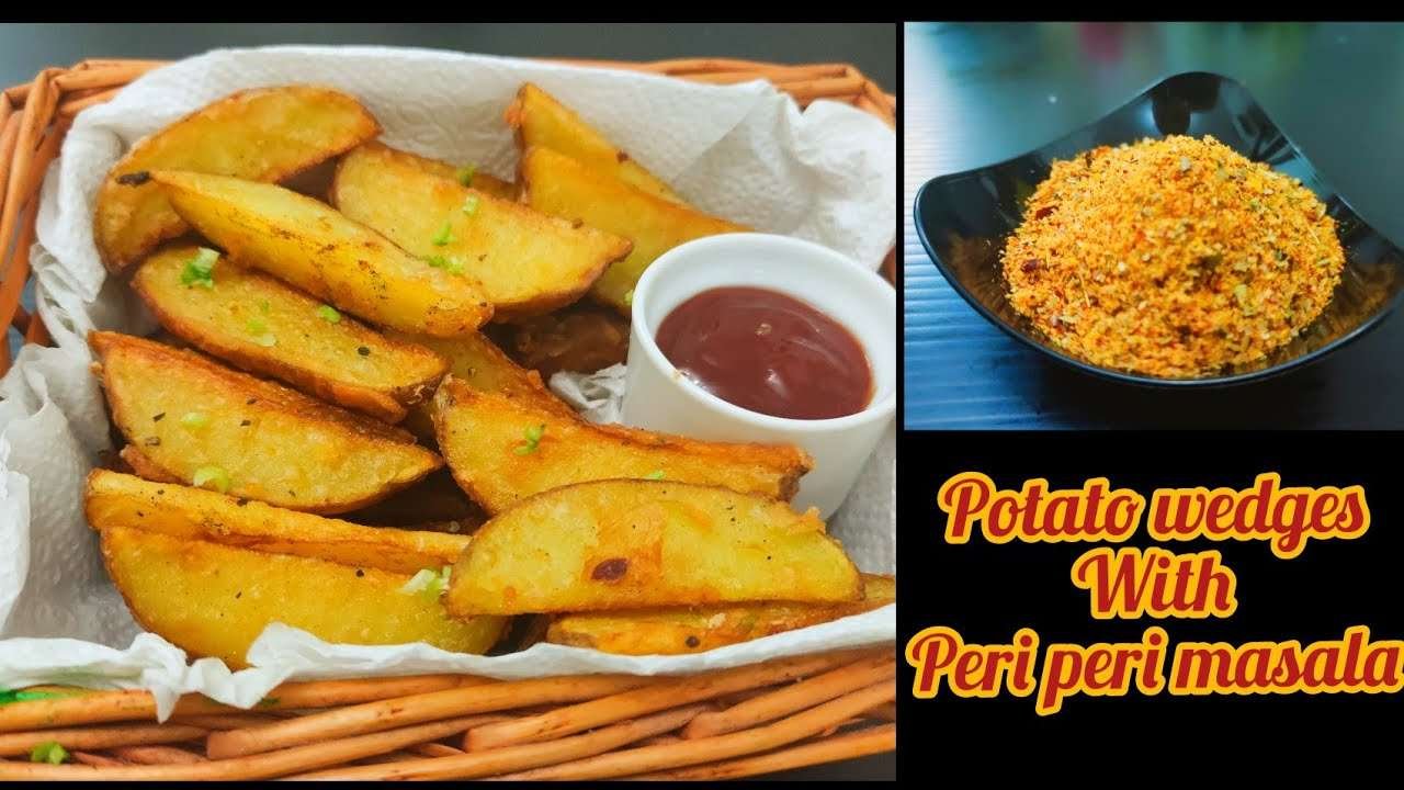 How to make no preservatives frozen and fresh potato wedges| Peri peri masala | Potato wedges