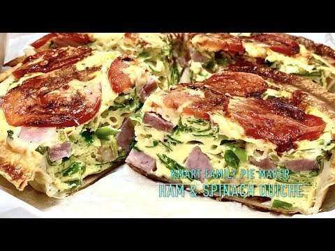 Ham & Spinach Quiche Kmart Family Piemaker Cheekyricho Cooking Youtube Video Recipe ep.1,407