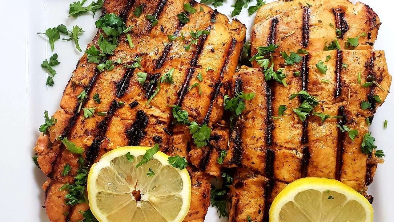 EASY PAN GRILLED LEMON  SALMON RECIPE