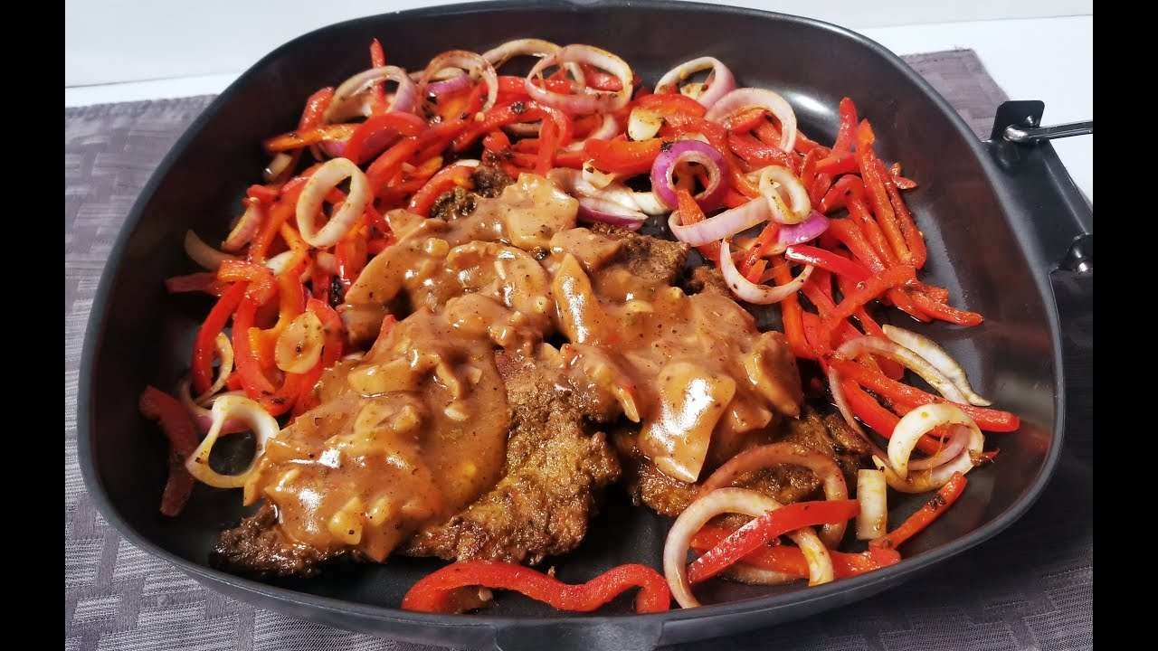 Beef Steak with Mushroom Red Sauce (Mexican Style) Recipe..
