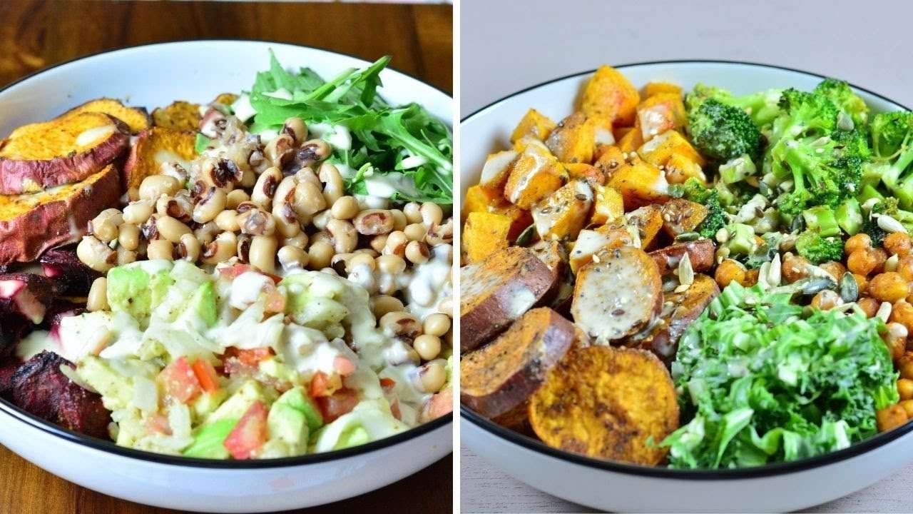 2 healthy lunch salad bowls for weight loss & keeping fit