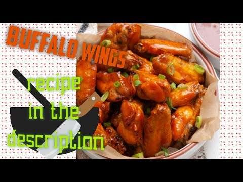 Homemade "easy Buffalo wings "recipe in the description below