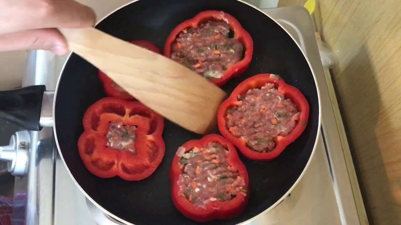 红椒肉末 paprika파프리카 ớt cựa gà#042