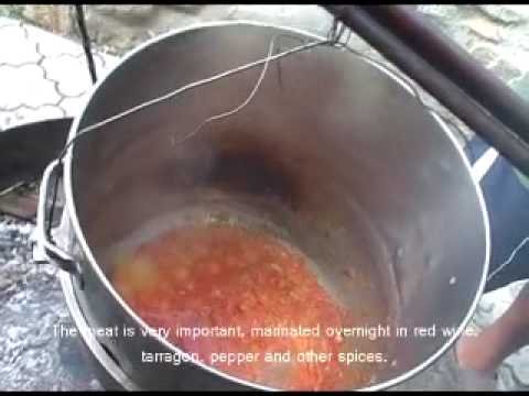 Goulash over an open fire