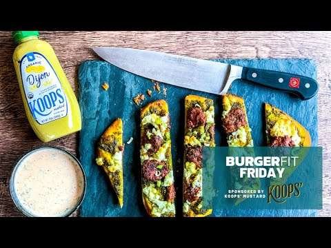 Easy BurgerFit Flatbread with No-Mayo Ranch Dipping Sauce | BURGERFIT FRIDAY