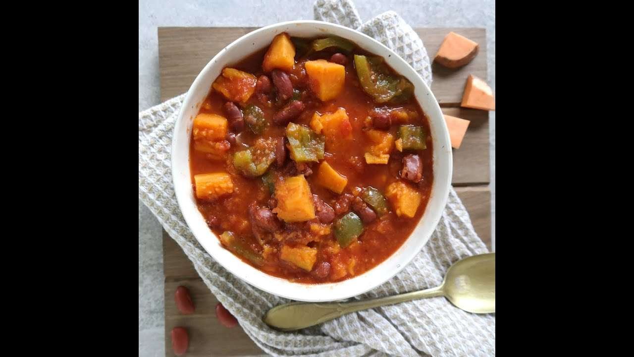 Vegan Sweet Potato Chili (whole food plant based recipe)