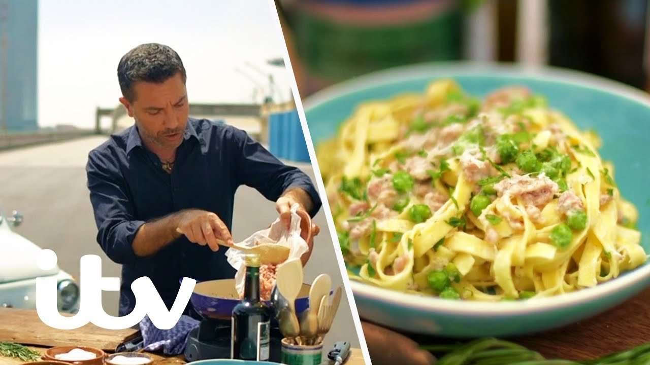 Gino D'acampo Makes Fettuccine Pasta on the Famous Lingotto Rooftop Track! | Gino's Italian Express