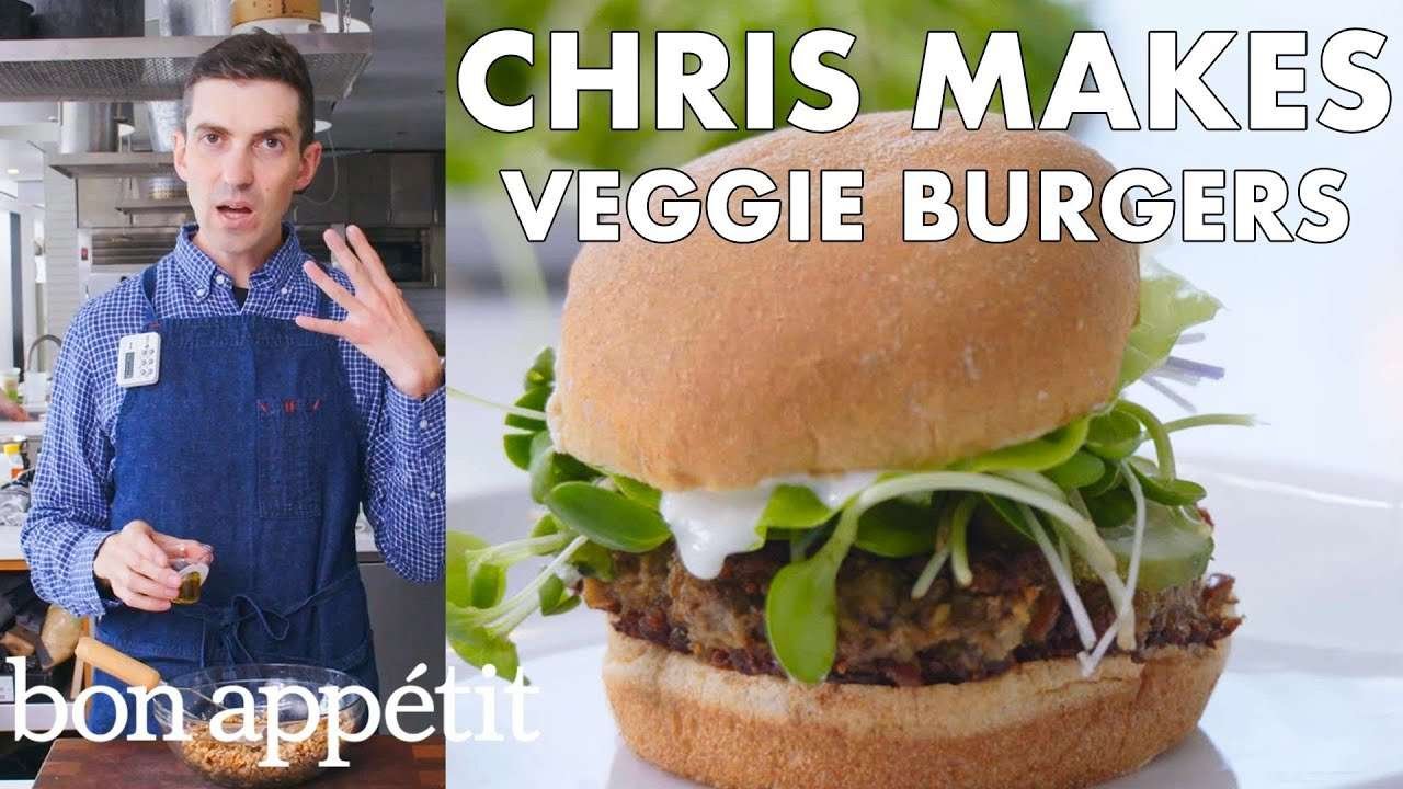 Chris Makes Veggie Burgers | From the Test Kitchen | Bon Appétit