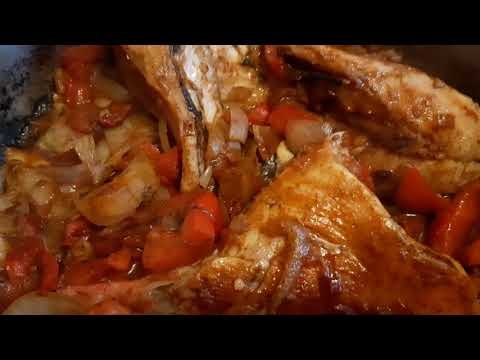 vieviegoldendelicious steam fish with tomatoes smoked paprika salt and scotch bonnet pepper .