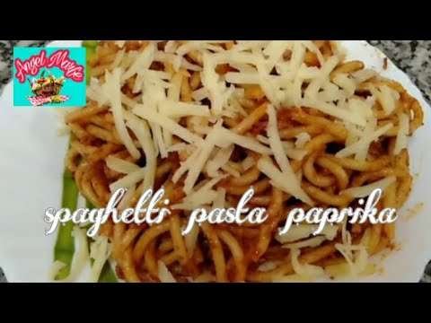 Spaghetti pasta paprika