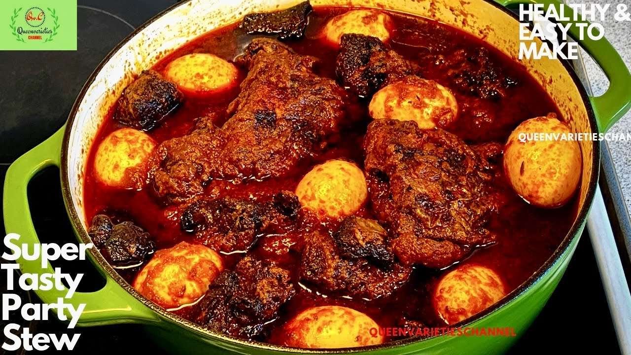 NIGERIAN PARTY STEW RECIPE STEP BY STEP | BEST PARTY STEW | PERFECT PARTY STYLE STEW | PARTY STEW