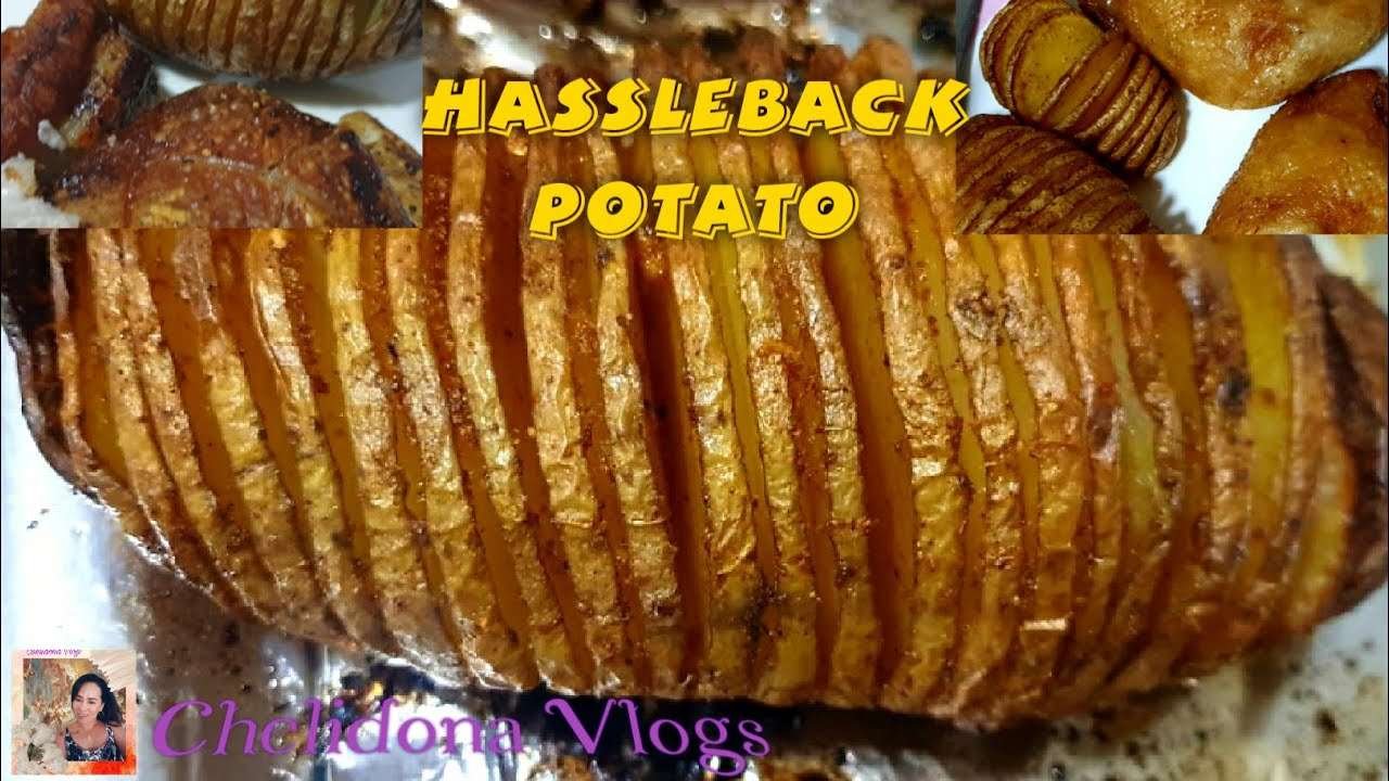HASSLEBACK POTATO Recipe || How to make Crispy Baked Potatoes 🥔 || Easy way