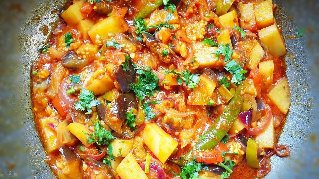 Vegetarian Recipe With Eggplant And Potatoes| 5 Ingredients | 15 Minutes |