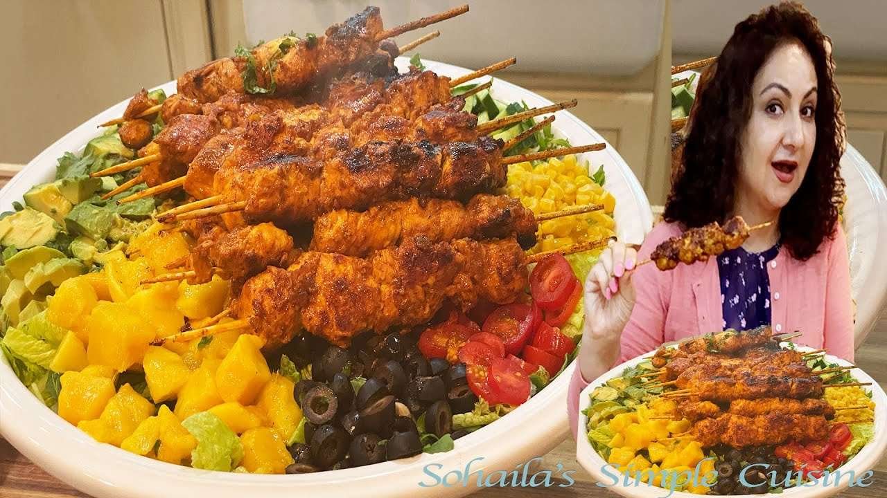 Grilled Chicken Kabob Salad | Prepared in Minutes