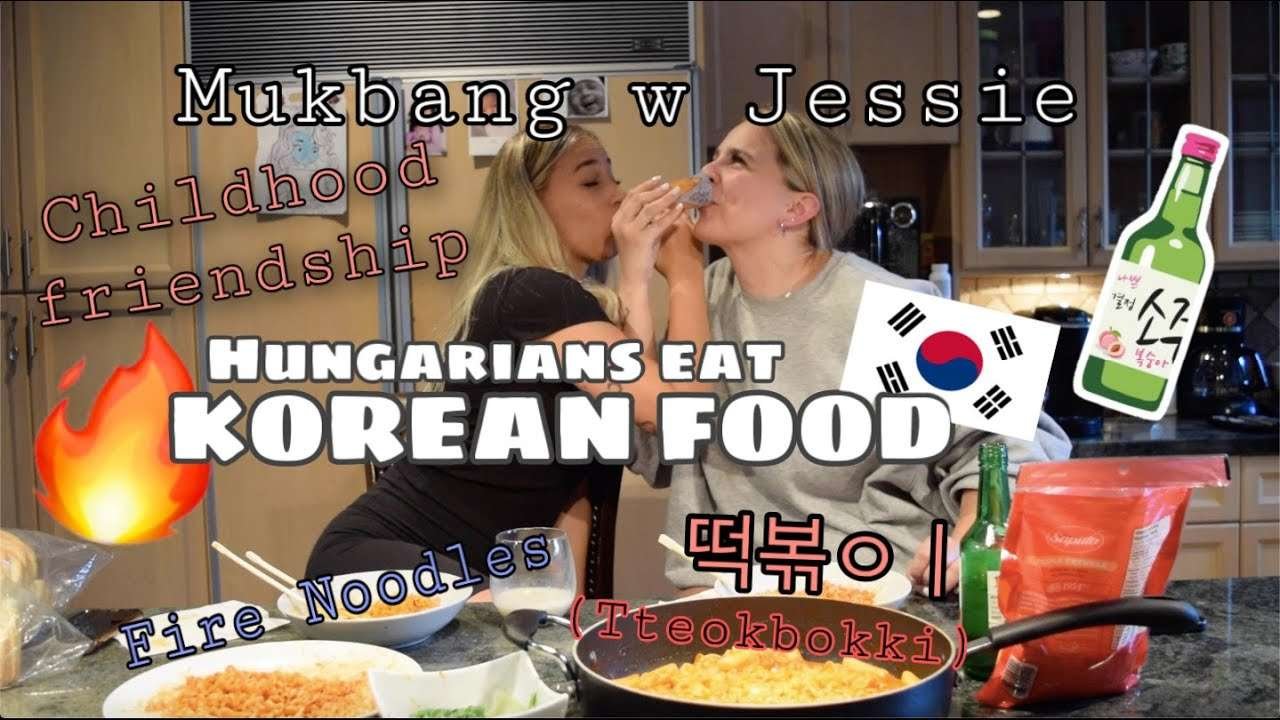 MUKBANG with JESS – 🇭🇺 Hungarians eat 🔥 SPICY KOREAN🇰🇷 FOOD🔥 🥵  (magyar felirattal)