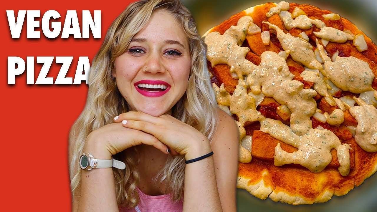VEGAN BBQ CHICKEN PIZZA!! easy, homemade & gluten-free!!