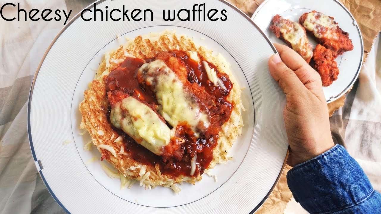 ഒരു ചിക്കൻ waffle ആയാലോ? | Cheesy chicken waffle | chicken tenders