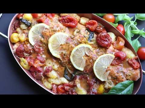 OVEN BAKED SALMON TOPPED WITH ROASTED TOMATOES