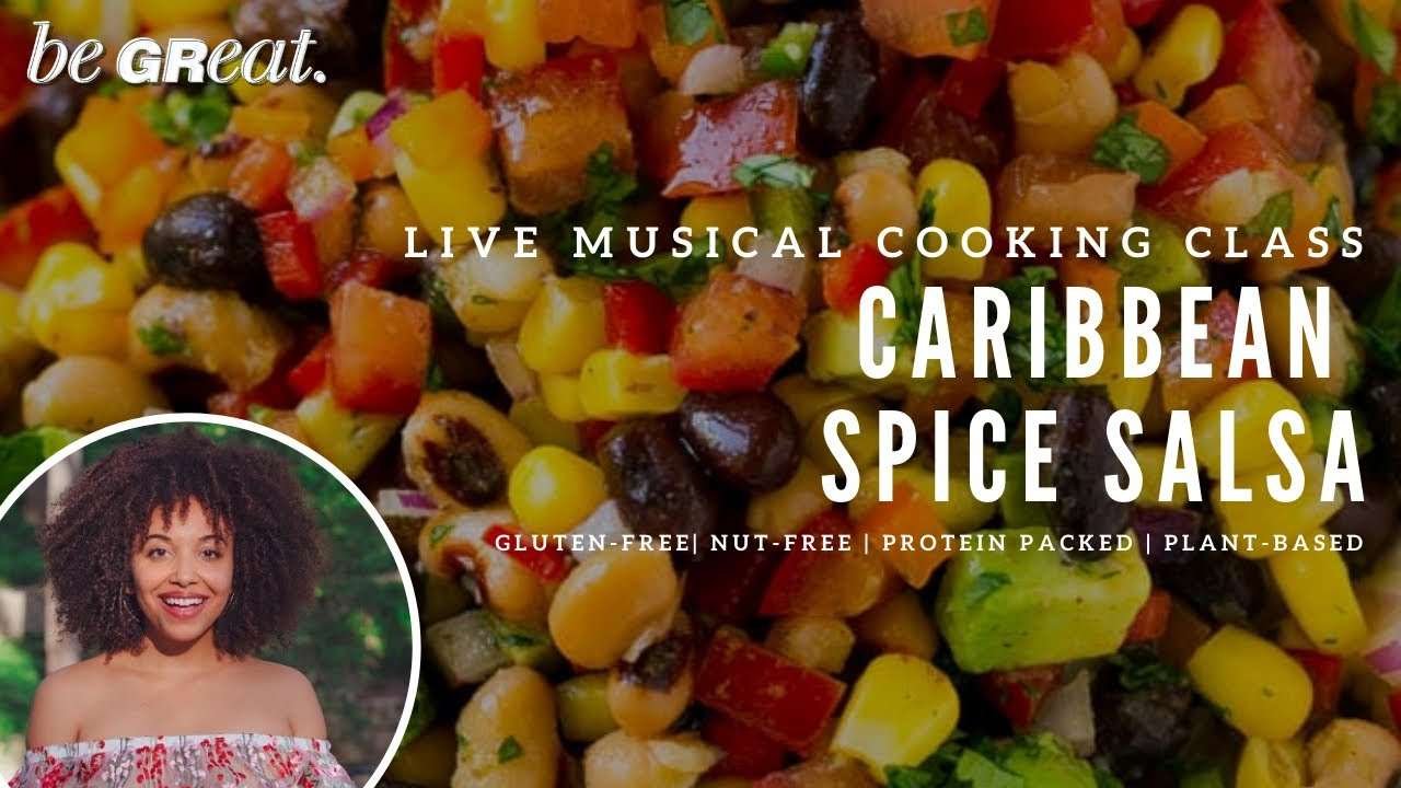 Caribbean Spice Salsa – LIVE Musical Cooking Class with One Great Vegan