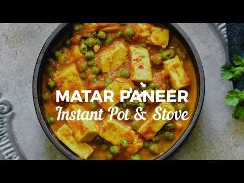 MATAR PANEER-  Instant Pot & Stove Recipe (Indian Cottage Cheese & Peas Curry)