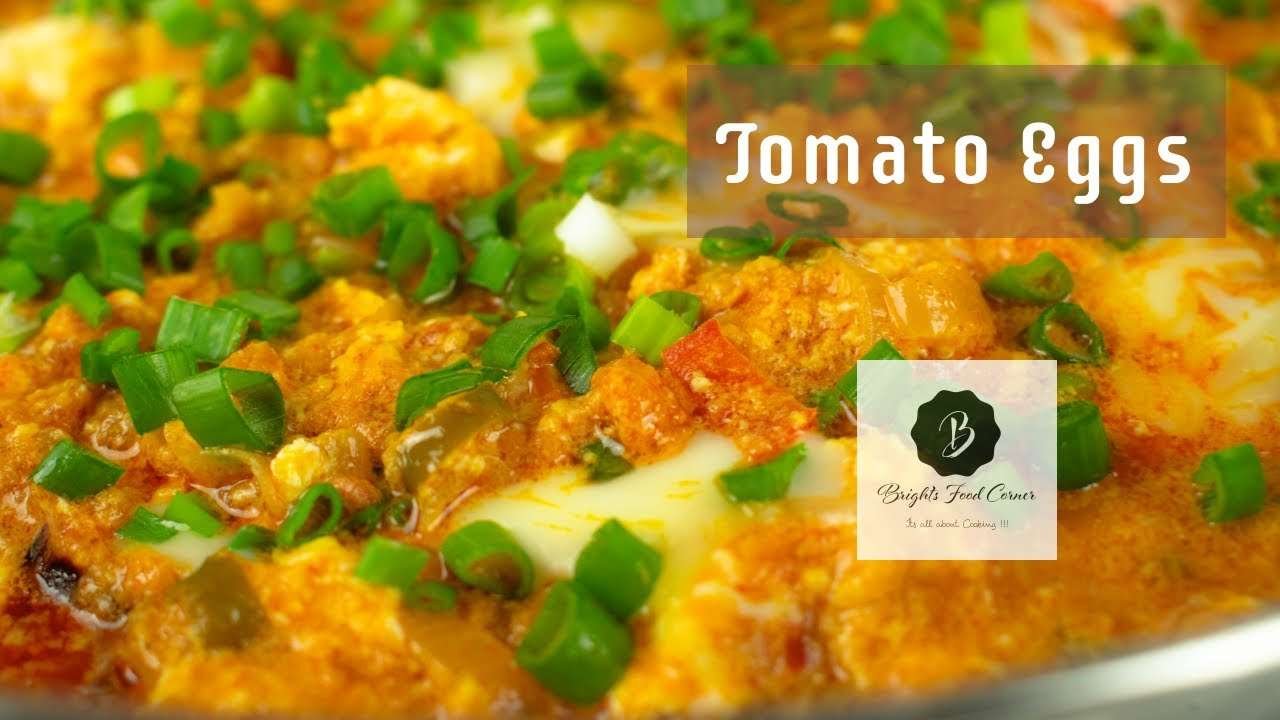 Tomato Eggs with feta cheese | Tangy and Spicy | side dish recipe | Bright's food corner
