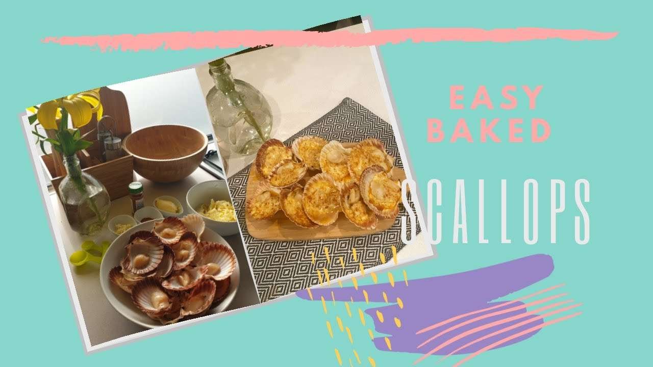 Easy Cheesy Baked  Scallops