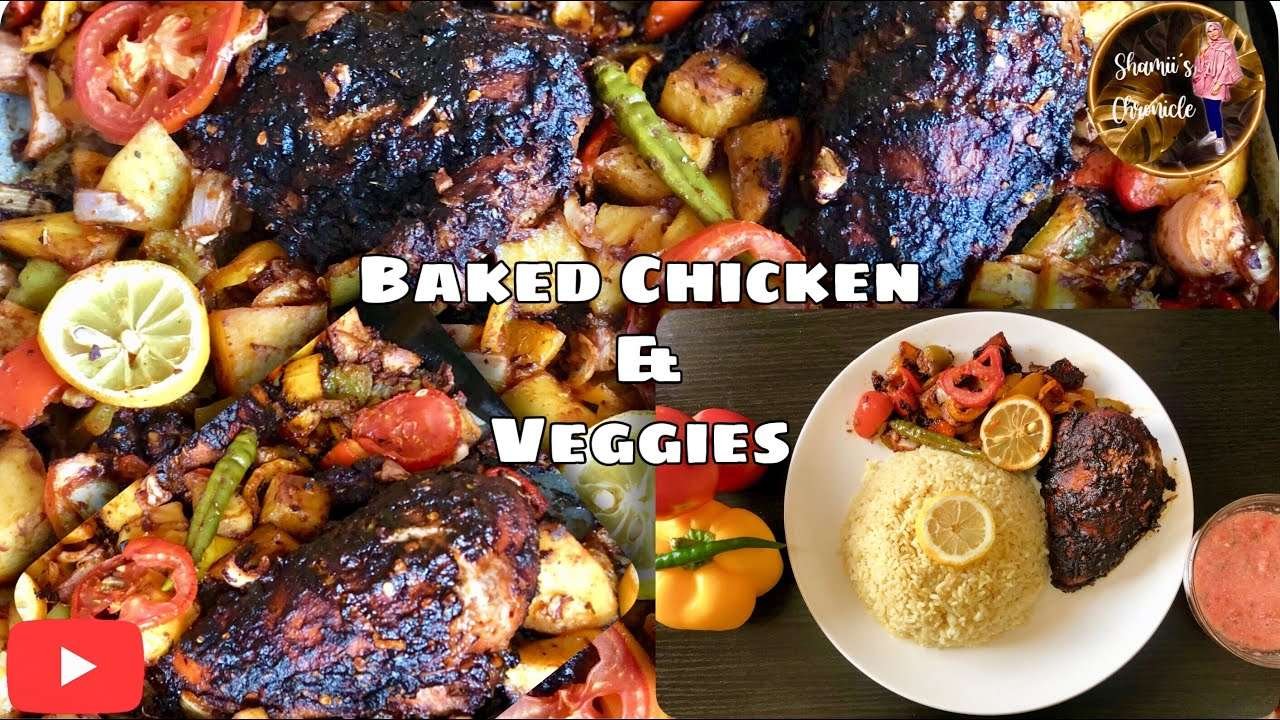 Baked/Roasted Chicken with Vegetables|Easy Chicken Bake|Bake|Chicken