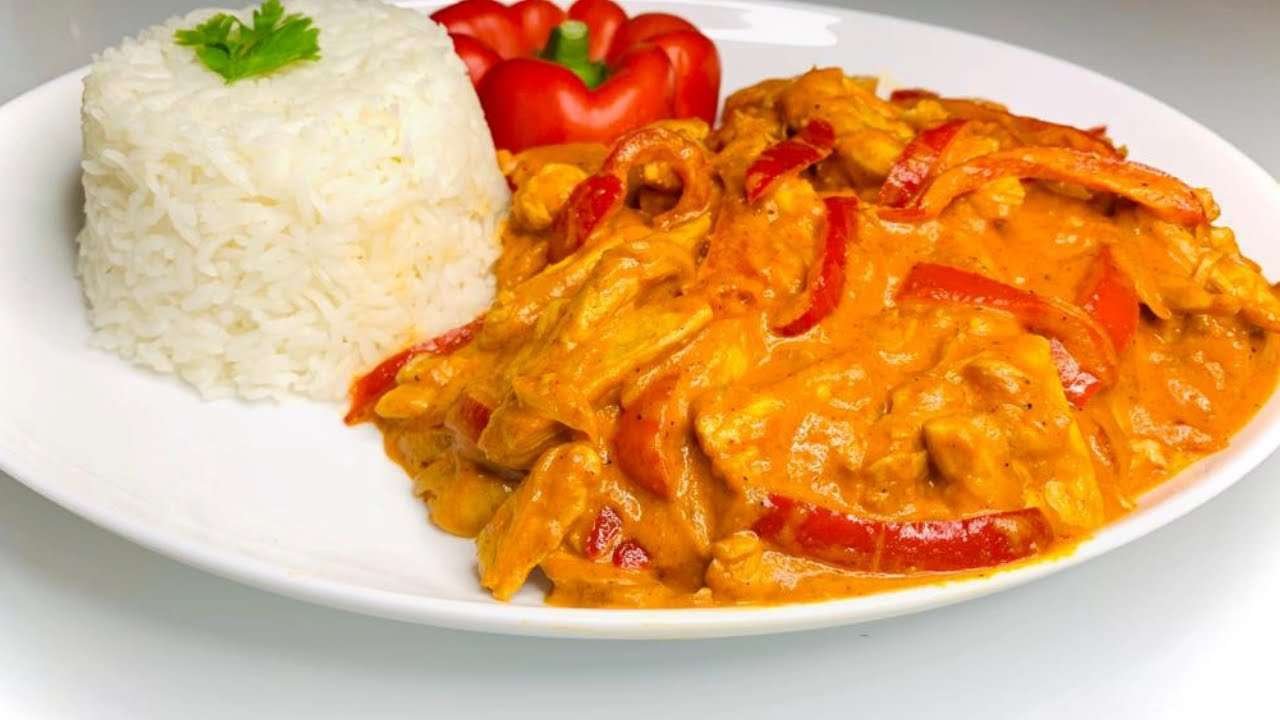 Chicken With Creamy Paprika Sauce | Paprika-Sahne-Hähnchen Rezept