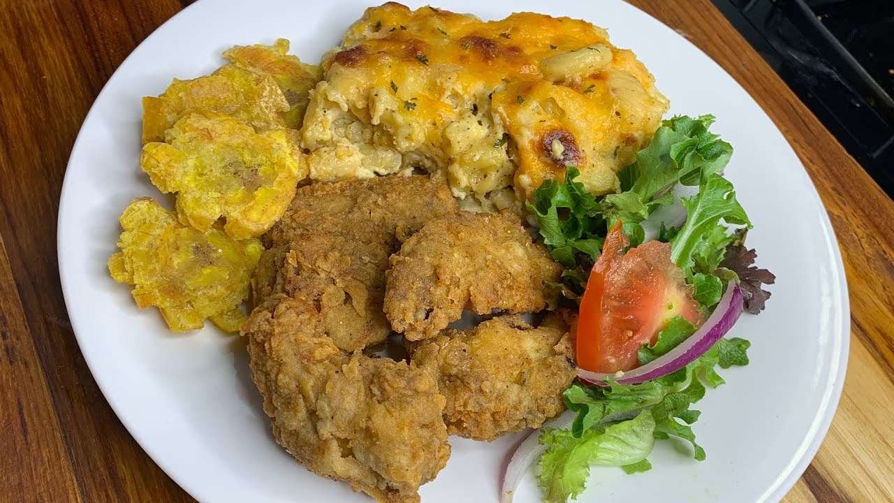 Sunday Lunch/Dinner ldeas|| Fried Chicken Wings|| Baked Mac & Cheese|| Tostones|