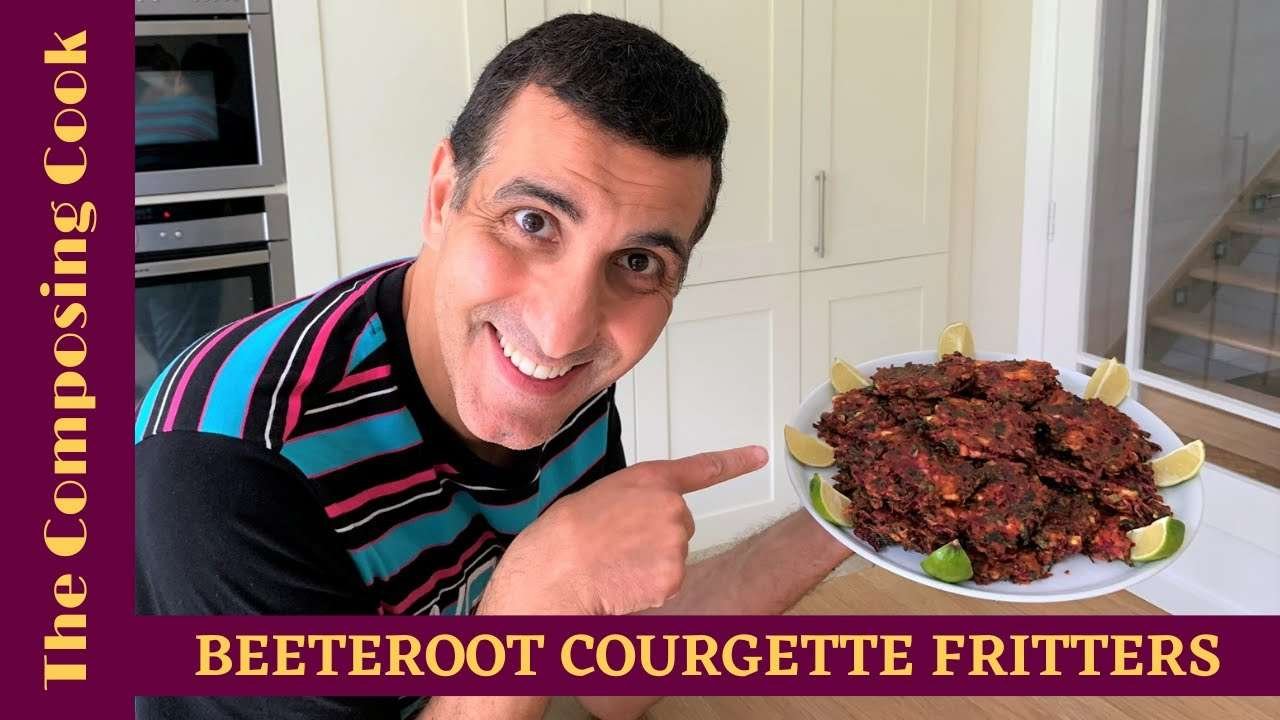 HOW TO MAKE MY BEETROOT COURGETTE FRITTERS RECIPE