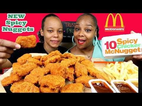 20 NEW MCDONALDS SPICY CHICKEN NUGGETS IN 5 MINUTES CHALLENGE!!!