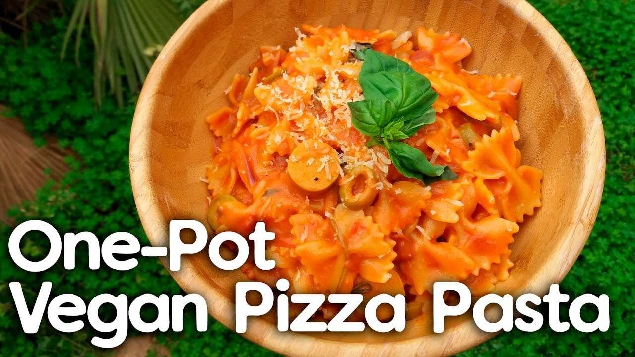 One Pot Vegan Pizza Pasta Recipe