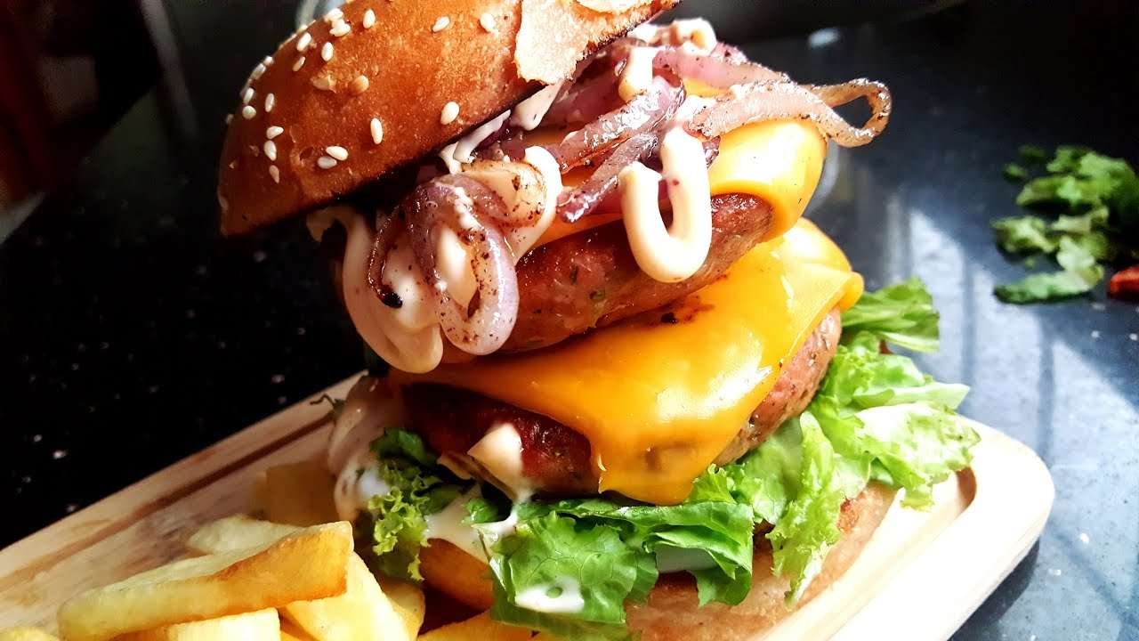 Double Patty Cheese Burger | Recipe by Dash of Delectable