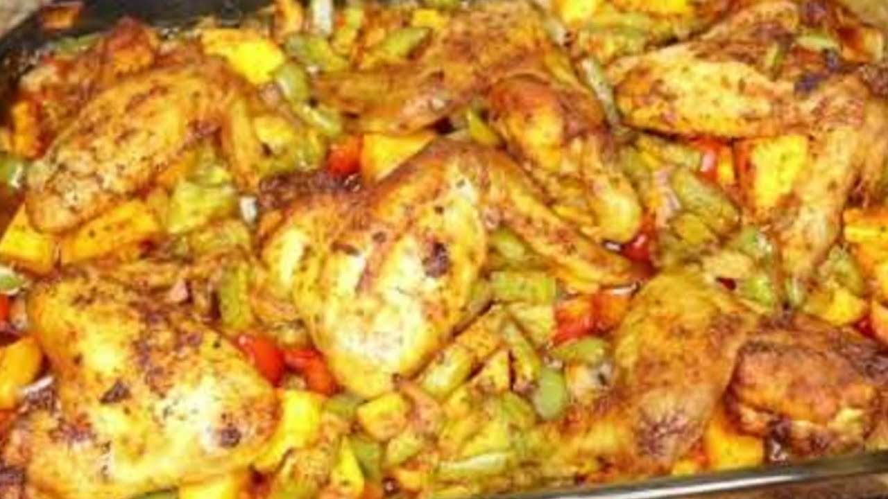 yummy healthy baked chicken, veggies & sweet potato recipe for lunch! eat to stay in shape!!