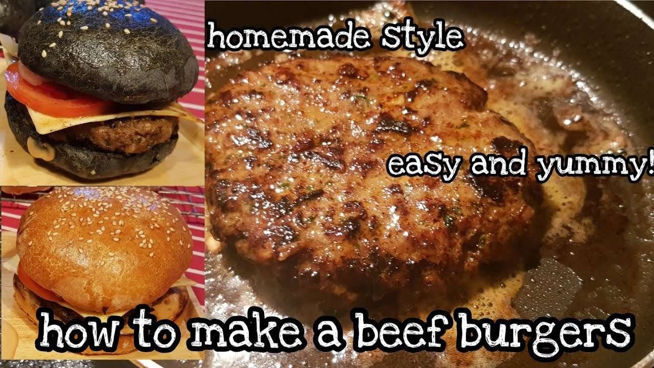 how to make beef burgers🍔/quick and easy recipe/homemade burgers style👍