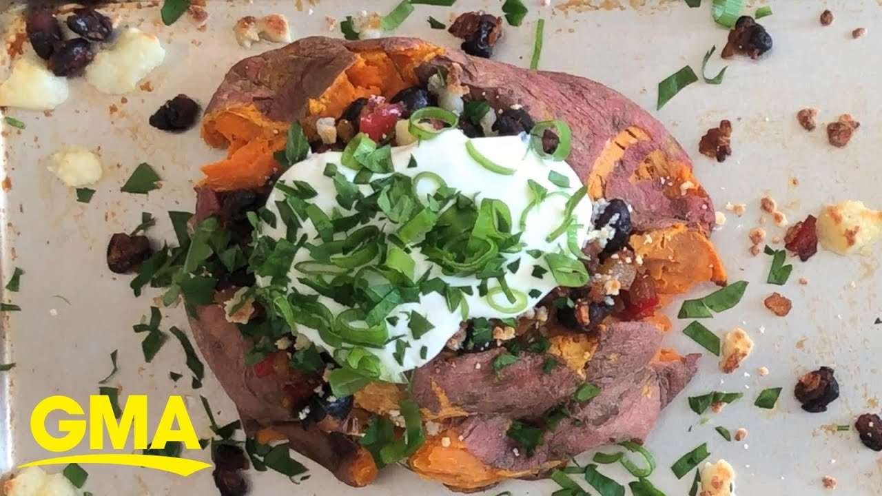 Try this doctor’s go-to work from home lunch, ‘Loaded Sweet Potatoes’ l GMA Digital