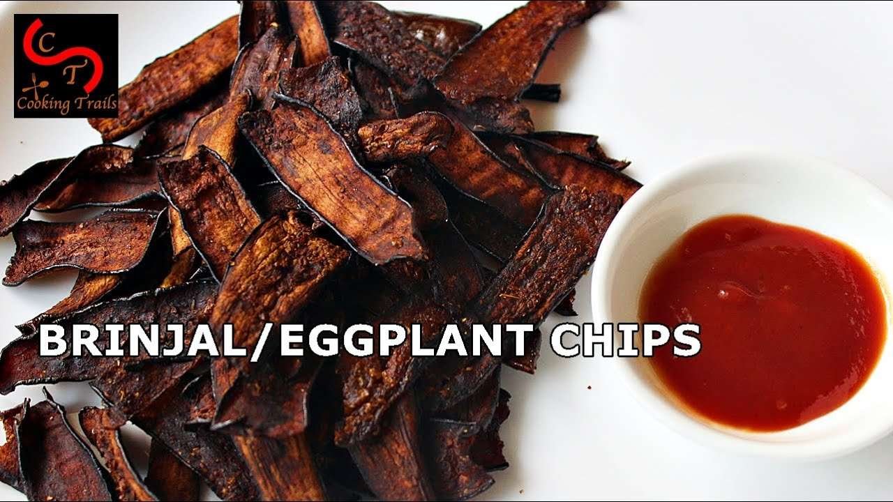 Eggplant/Brinjal Chips | Healthy snack | Cooking trails | Eggplant bacon