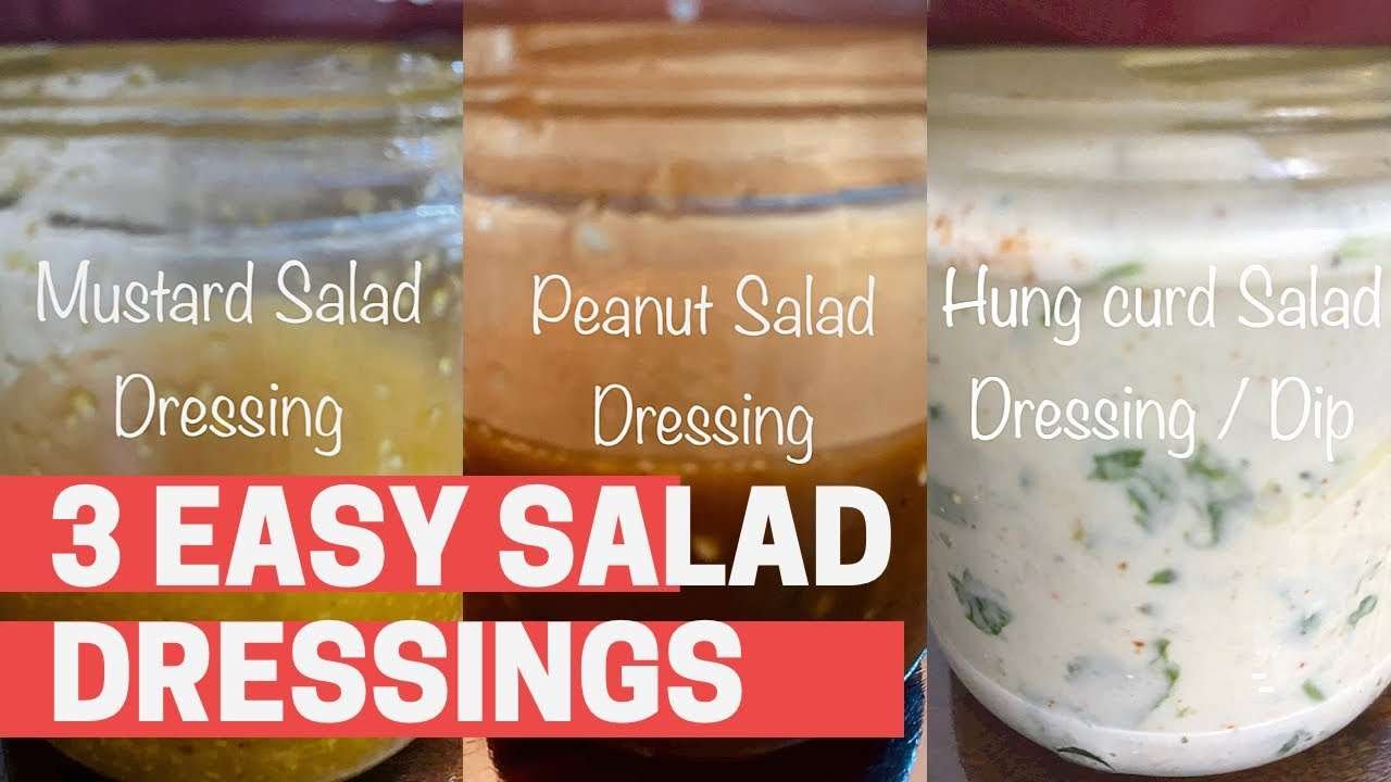 3 Easy salad dressings | Healthy Salad dressing recipes