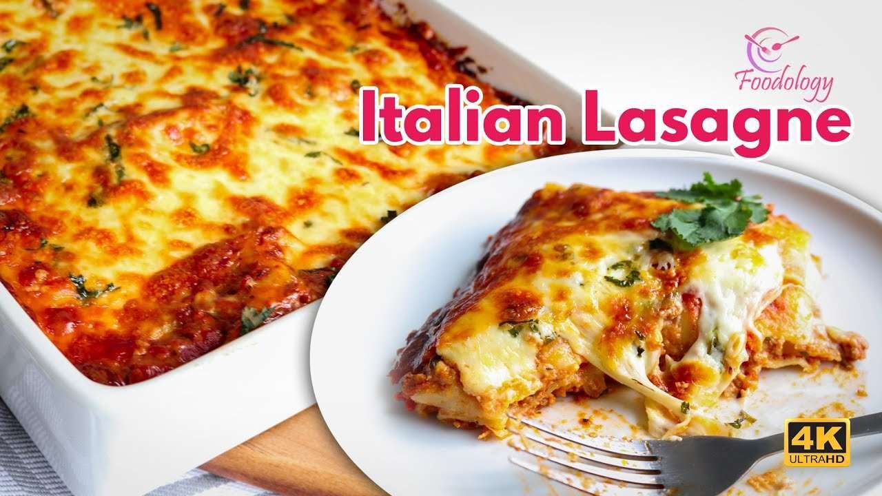 The amazing cheesiest Italian  Lasagna | Three cheese easy beef lasagna recipe | FoodologyAu
