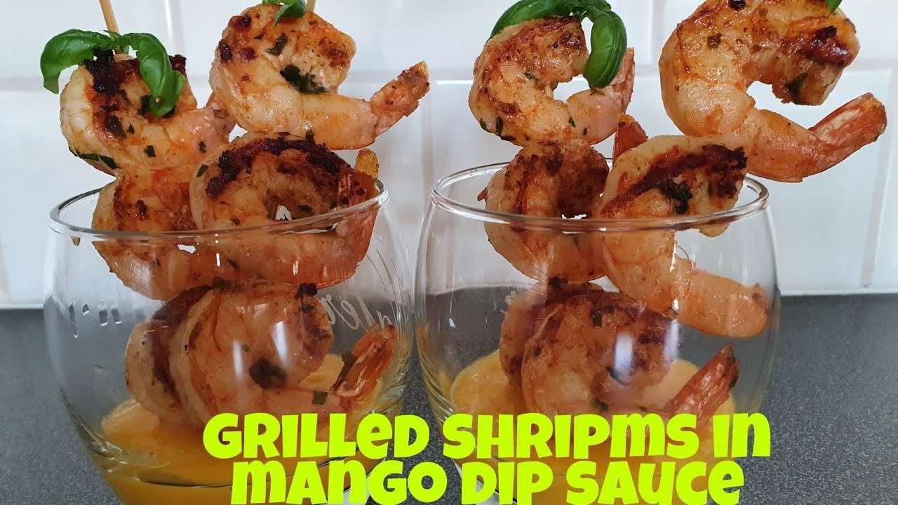 Grilled Shripms in Mango dip sauce