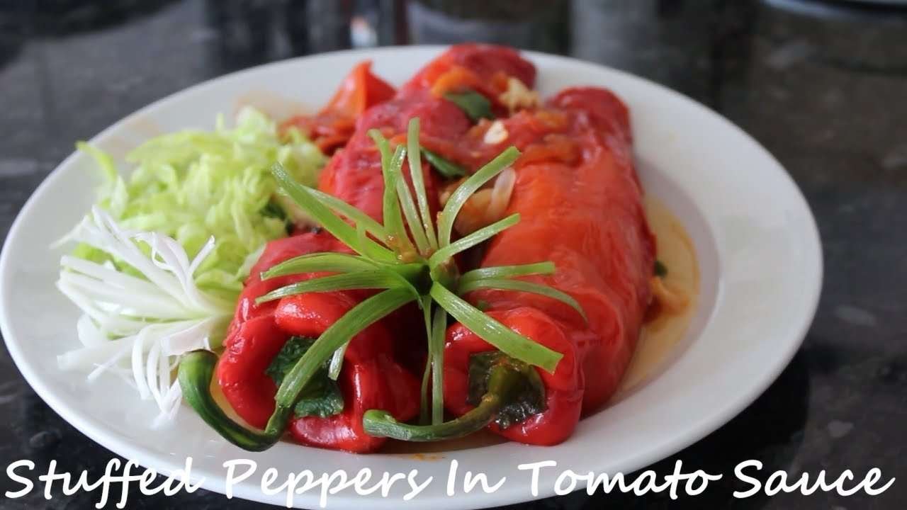 Easy Stuffed Peppers In Tomato Sauce Recipe –  Cooking Vietnamese At Home