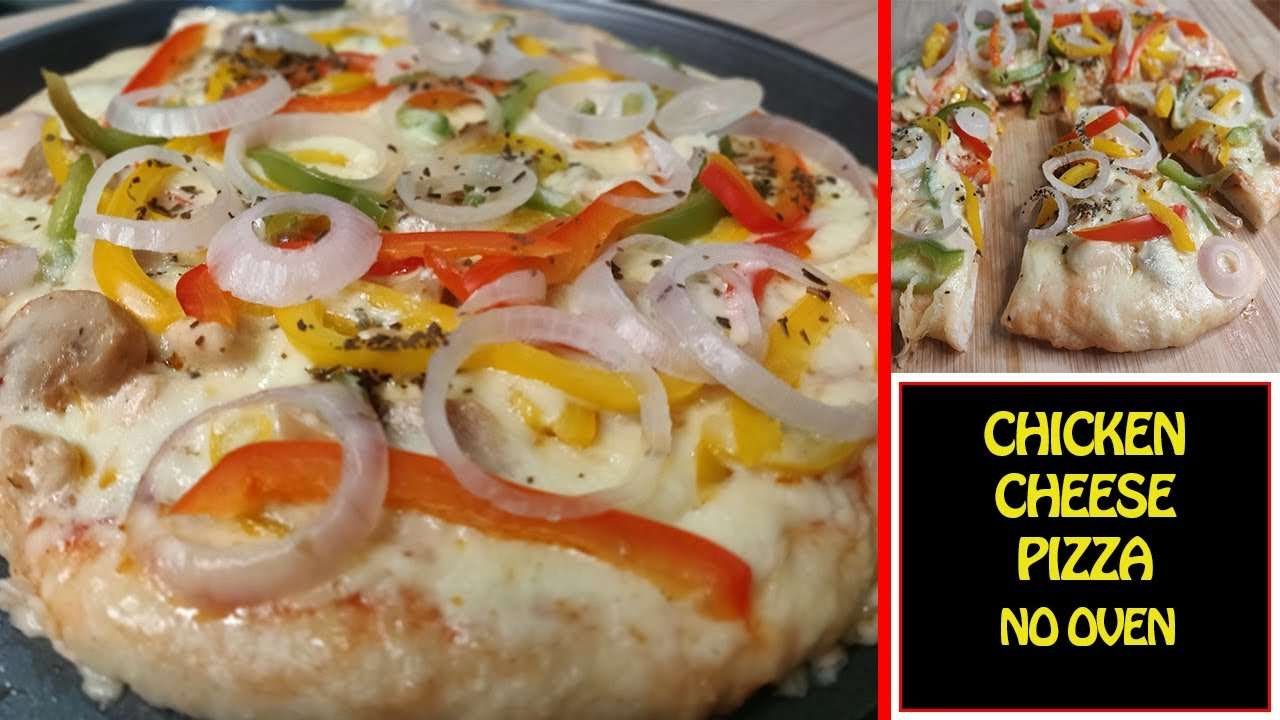 চুলায় তৈরি চিকেন চিজ পিজা   |  No Oven Chicken cheese Pizza Recipe | Best Homemade Chicken Pizza