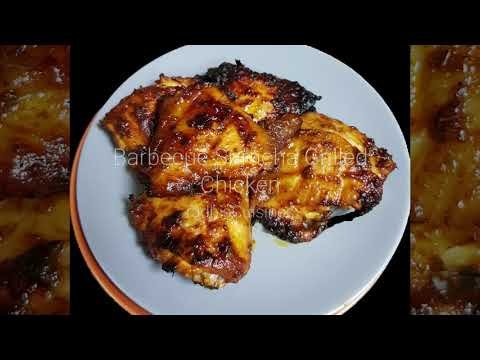 Grilled Bbq Sriracha Chicken, Grilled Chicken Thighs, Spicy Grilled Chicken Thighs