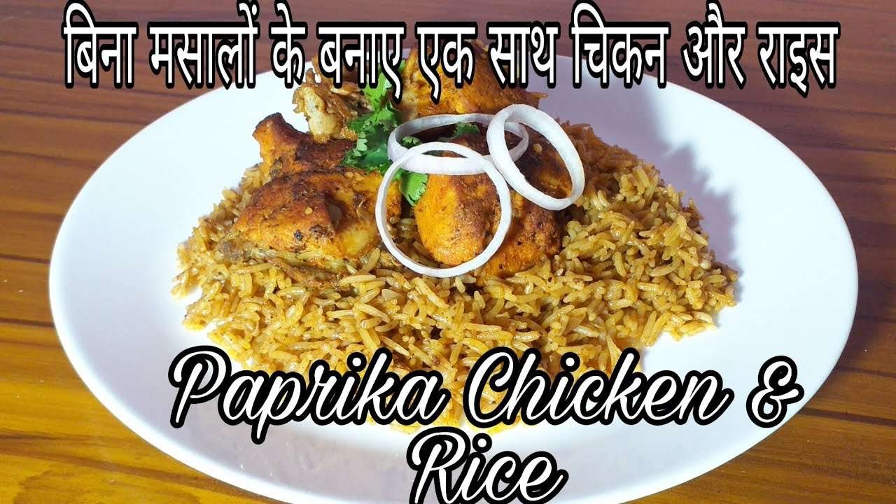paprika chicken & rice | बिना मसालो के बनाये चिकेन राइस एकसाथ | chicken recipe | The Appetizer