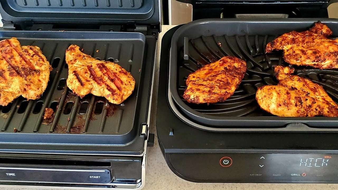 2020 George Foreman Grill vs Ninja Foodi Grill XL Chicken Breast
