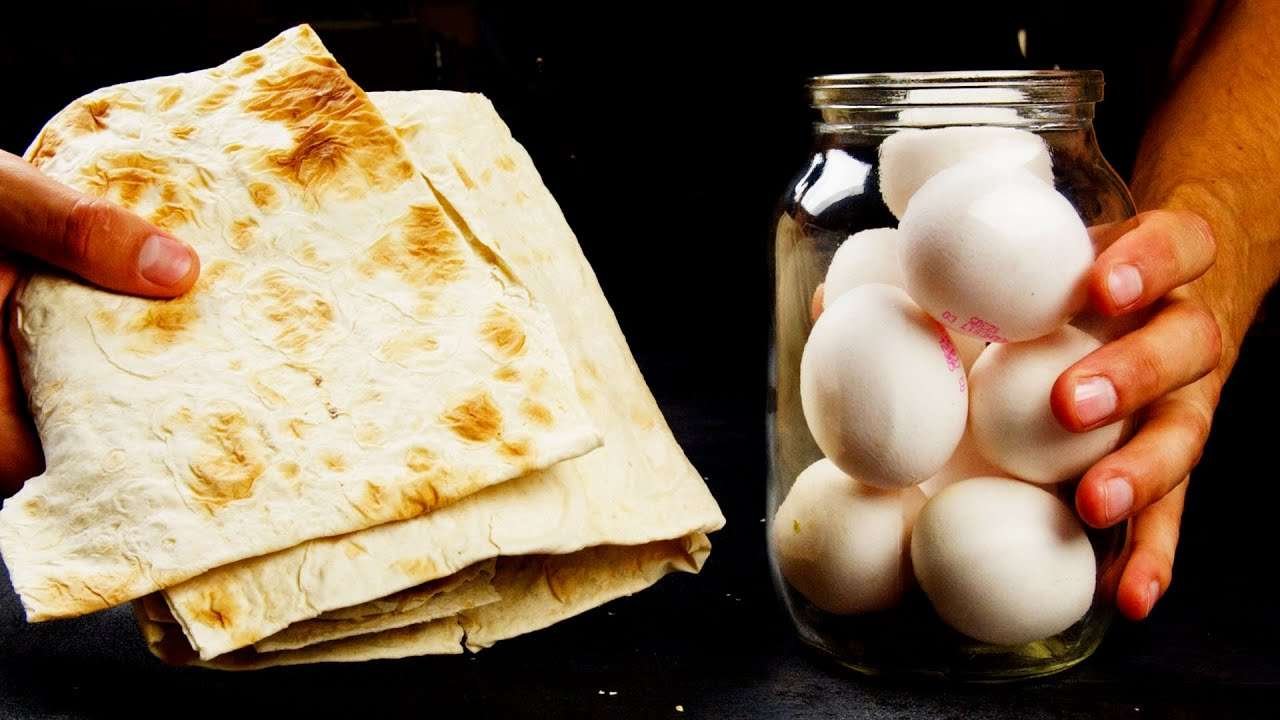 Simple tortilla and a jar of eggs. Tastier than tacos and easier than pizza.