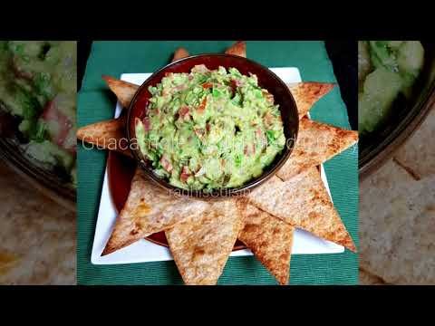 Guacamole With Baked Crispy Tortillas, Guacamole, Avocado Dip, Tortilla Chips, Mexican Food