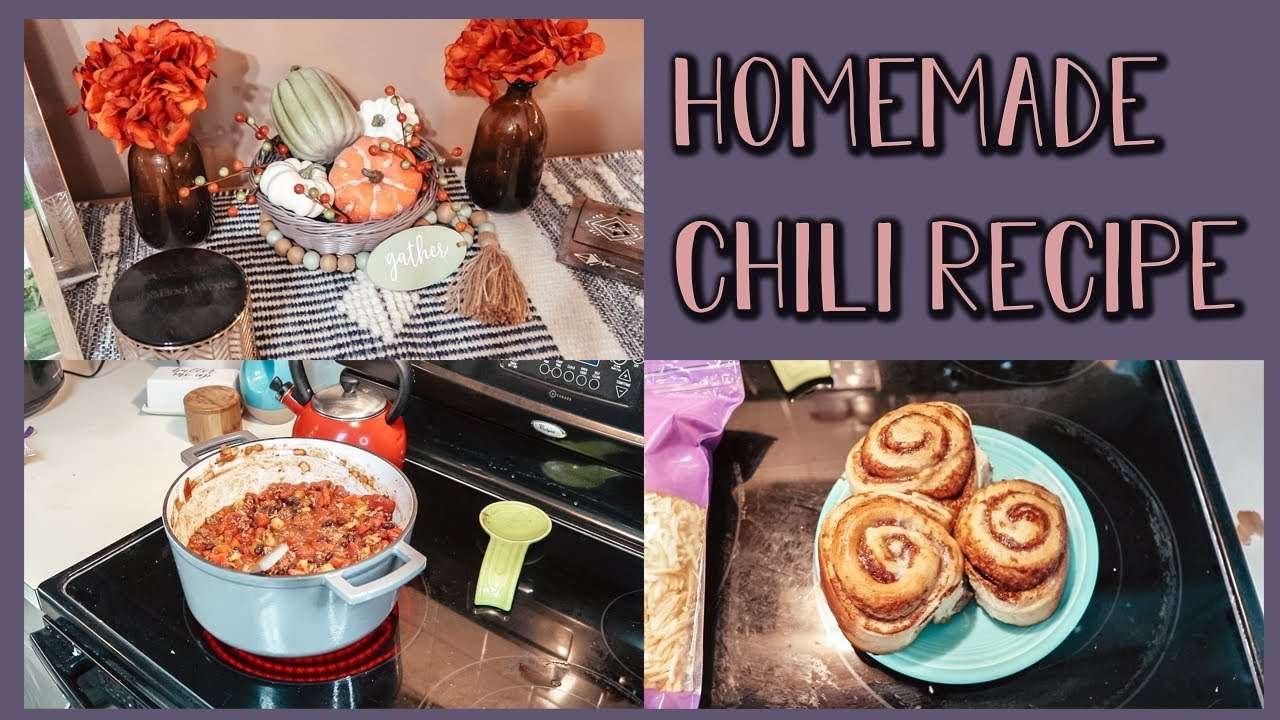 HOMEMADE CHILI RECIPE | Fall Cook and Decorate with Me | Larissa Clark