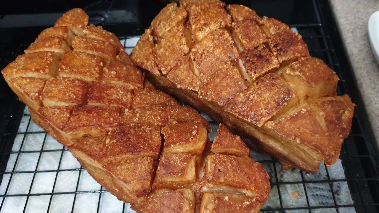how to make crispy roasted pork belly recipe | pork belly recipe| easy crispy pork recipe